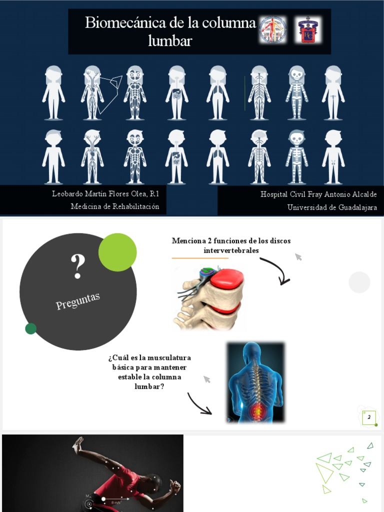 Biomecánica de la Columna Lumbar | PDF | La columna vertebral | Vértebra