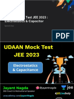 UDAAN Mock Test JEE 2023 Electrostatics Capacitor No Anno
