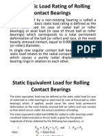 Basic Static Load Rating of Rolling Contact Bearings