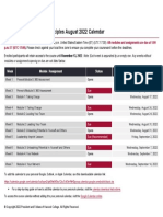 Leadership Principles August 2022 Calendar