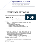 Certificados trabajo personal técnico vidriero