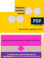 Las tres funciones básicas de la política social según Franco