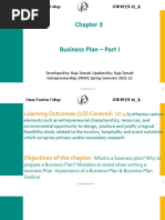 Chapter 3 - Business Plan - Part I, II III