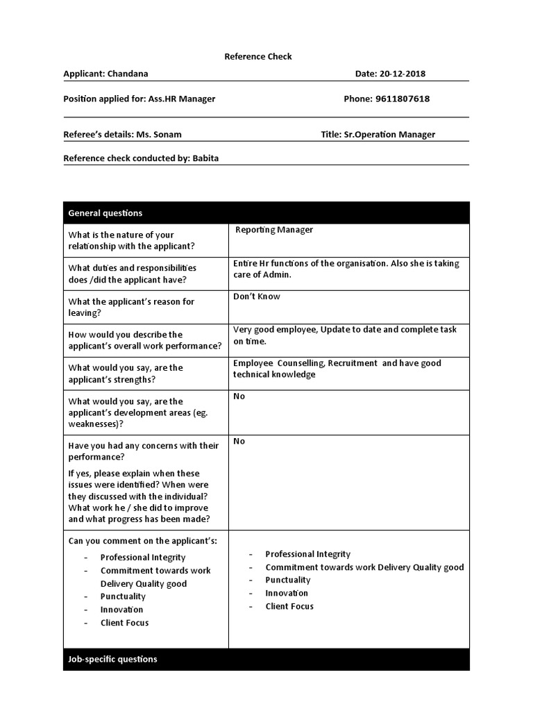 General Questions | PDF | Career & Growth