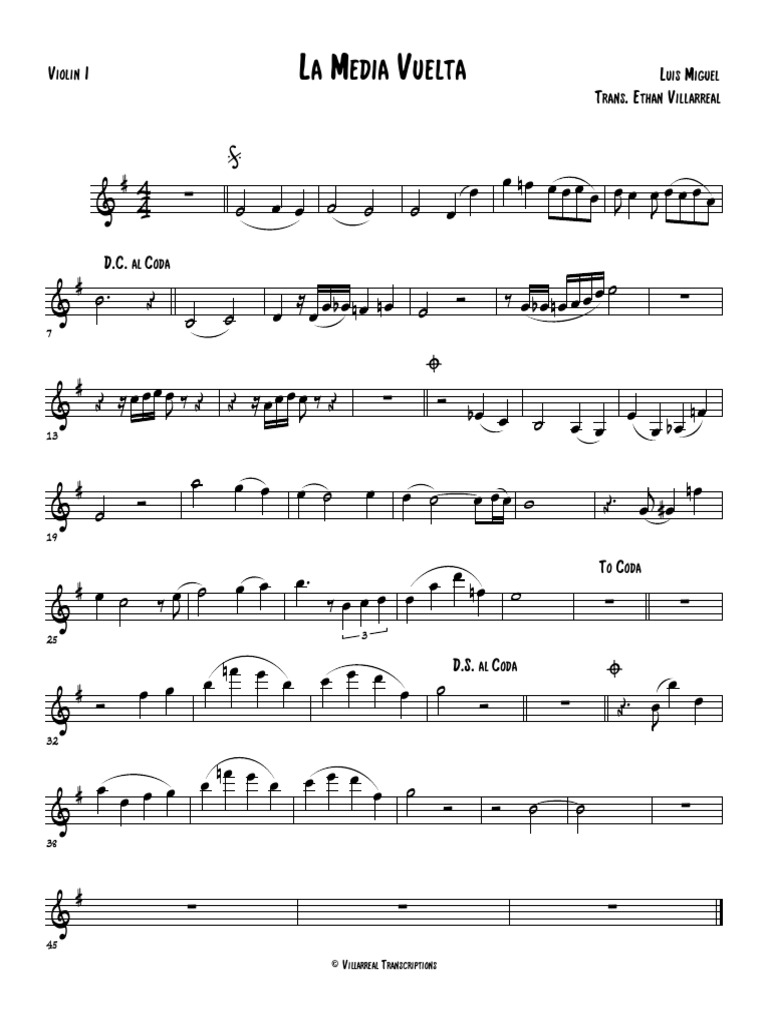 La Media Vuelta Violin I PDF