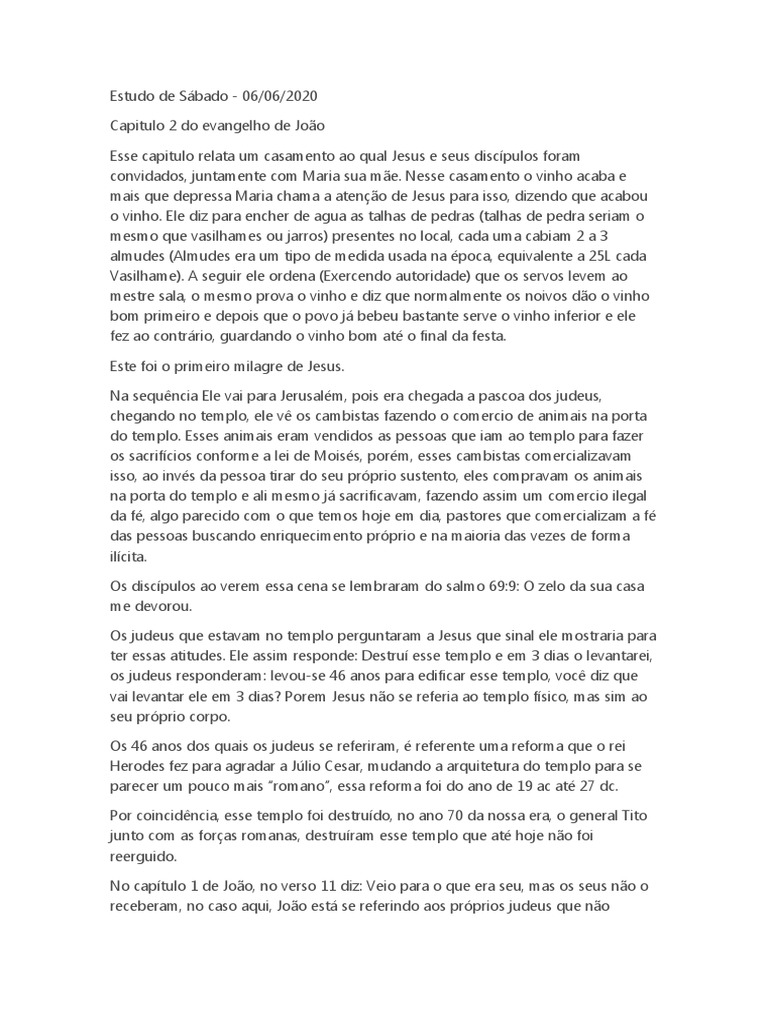 estudo de primeira joão capítulo 2
