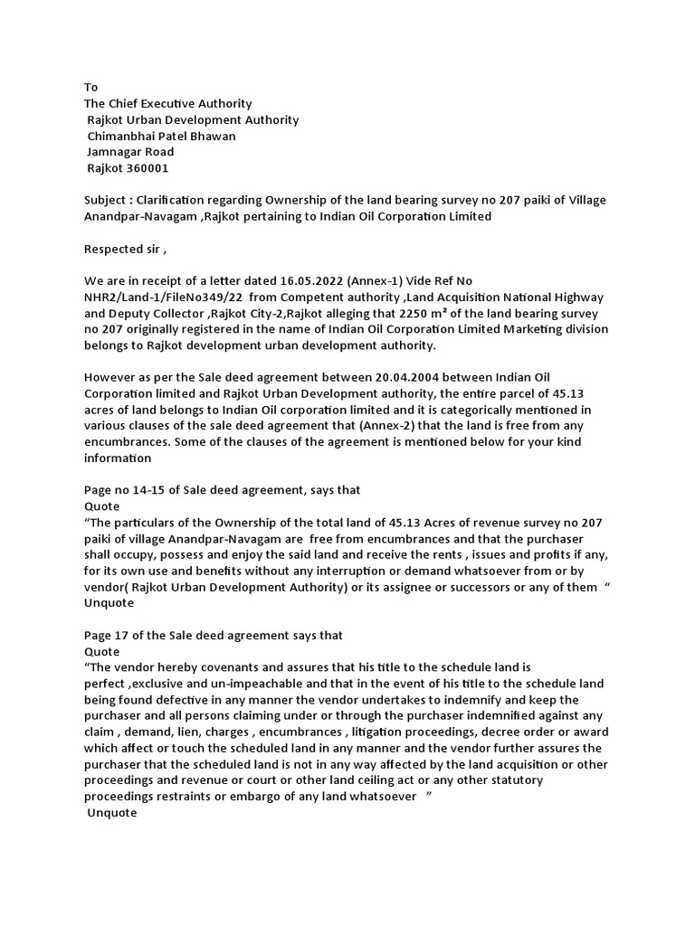 RUDA Letter 18052022 | PDF | Deed | Civil Law (Legal System)