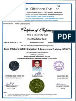 BOSIET Training Certificate