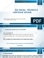 Educação Vocal: Técnica E Práticas Vocais: M.A.P.A - Material de Avaliação Prática Da Aprendizagem
