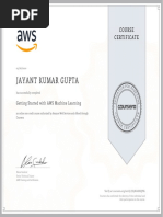 AWS ML Certificate by Coursera