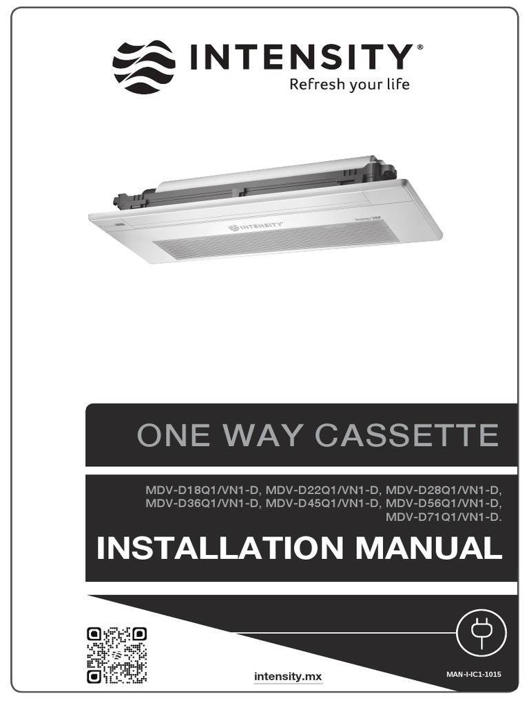 Installation Manual 1 Way Cassette VRF | PDF | Screw | Pipe (Fluid ...