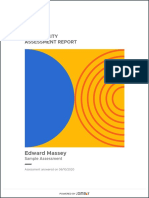 Personality Assessment Report: Edward Massey