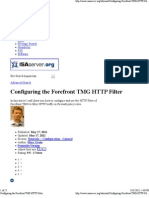 Configuring the Forefront TMG HTTP Filter