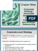 Chapter Nine: Corporate Strategy: Horizontal Integration, Vertical Integration, and Strategic Outsourcing