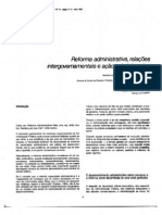 Reforma administrativa, relações intergovernamentais e ação administrativa