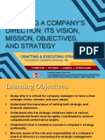Charting A Company'S Direction: Its Vision, Mission, Objectives, and Strategy