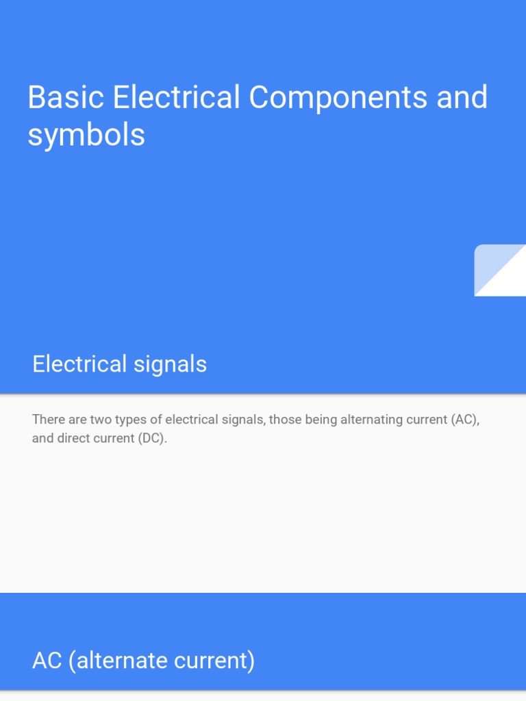 basic electrical components and symbols 2 | PDF