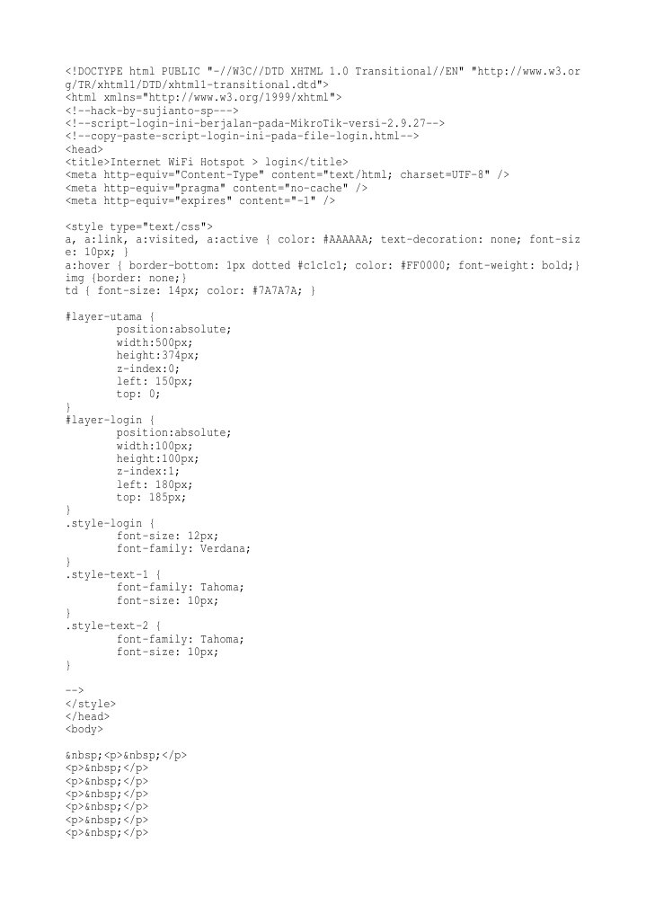 MikroTik Hotspot Login Script | PDF | Hypertext | Cyberspace