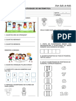 Atividade - Matemática - Numero Até 10 - Tudo Sala de Aula