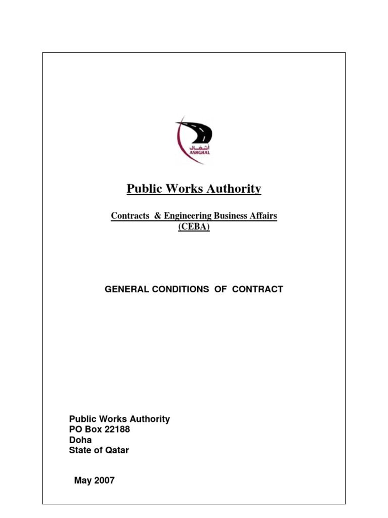 Qatar General Conditions of Contract | PDF | Indemnity | Insurance