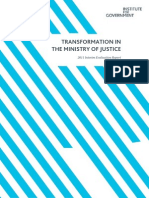 Transformation in the Ministry of Justice 2011