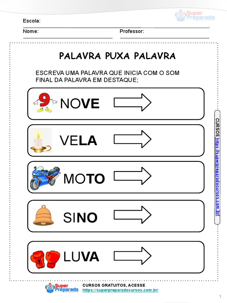 Palavra Puxa Palavra | PDF | Pedagogia | Alfabetização