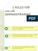 House Rules For Online Seminar