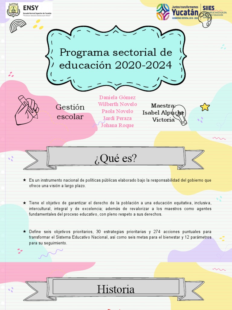 Programa Sectorial de Educación 2020-2024 | PDF | Inclusión (Educación ...