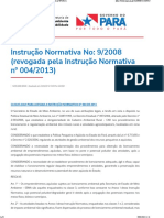 SEMAS - Instrução Normativa No 9 - 2008 (Revogada Pela Instrução Normativa Nº 004 - 2013)