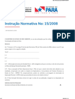 SEMAS - Instrução Normativa No 15 - 2008