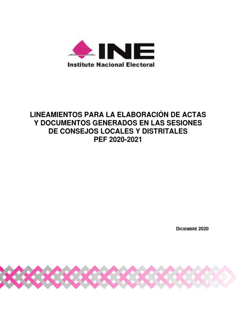 Lineamientos Elaboración de Actas - SCLyD - Diciembre - 2020 | PDF ...
