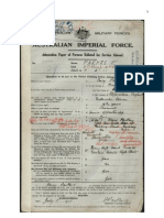 Percy Parkes Service Record