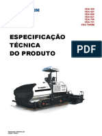 Especificação Técnica Do Produto: VDA 400 VDA 421 VDA 600 VDA 621 VDA 700 VDA 721 VDA 700SM