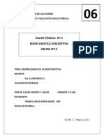 P1 Generalidades de La Bioestadistica