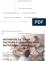 Motivation 3.0 - Trois Facteurs À Connaître Pour Motiver Ses Équipes
