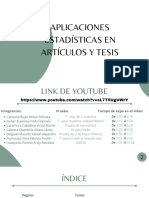 Análisis en Diversos Artículos y Tesis - Psicoestadística