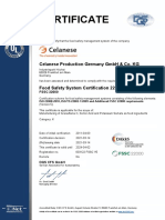 Certificate: Celanese Production Germany GMBH & Co. KG