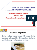 Formación respuesta emergencias-Alteraciones consciencia