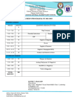 TEACHER'S PROGRAM For SY 2022-2023: Paniqui South Central Elementary School