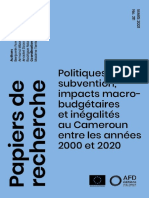 AFD - FOMBA - 2021 - Politiques de Subvention, Impacts Macro-Budgétaires Et Inégalités Au Cameroun Entre Les Années 2000 Et 2020