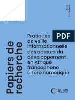 AFD - KIYIN - 2022 - Pratiques de Veille Informationnelle Des Acteurs Du Développement en Afrique Francophone À L'ère Numérique