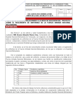 Punto de Informacion Del Proyecto Sobre El Reglamento de Uniformes de La Fuerza Armada Nacional Bolivariana.
