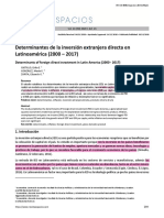 Determinantes de La Inversión Extranjera Directa en Latinoamérica (2000 - 2017)