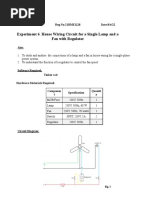 Experiment 6 Wiring Circuit For Lamp and Fan