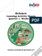 Science: Learning Activity Sheets Quarter 1, Weeks 1-3