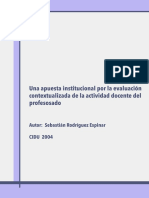 Una Apuesta Institucional Por La Evaluacion Contextualizada