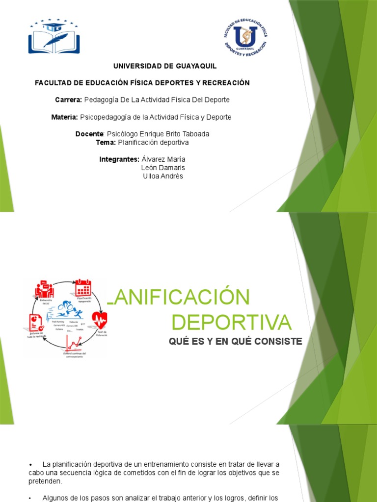 Planificación Deportiva Pdf Planificación Deportes