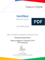Certificate - Partnership - Isra Miranti