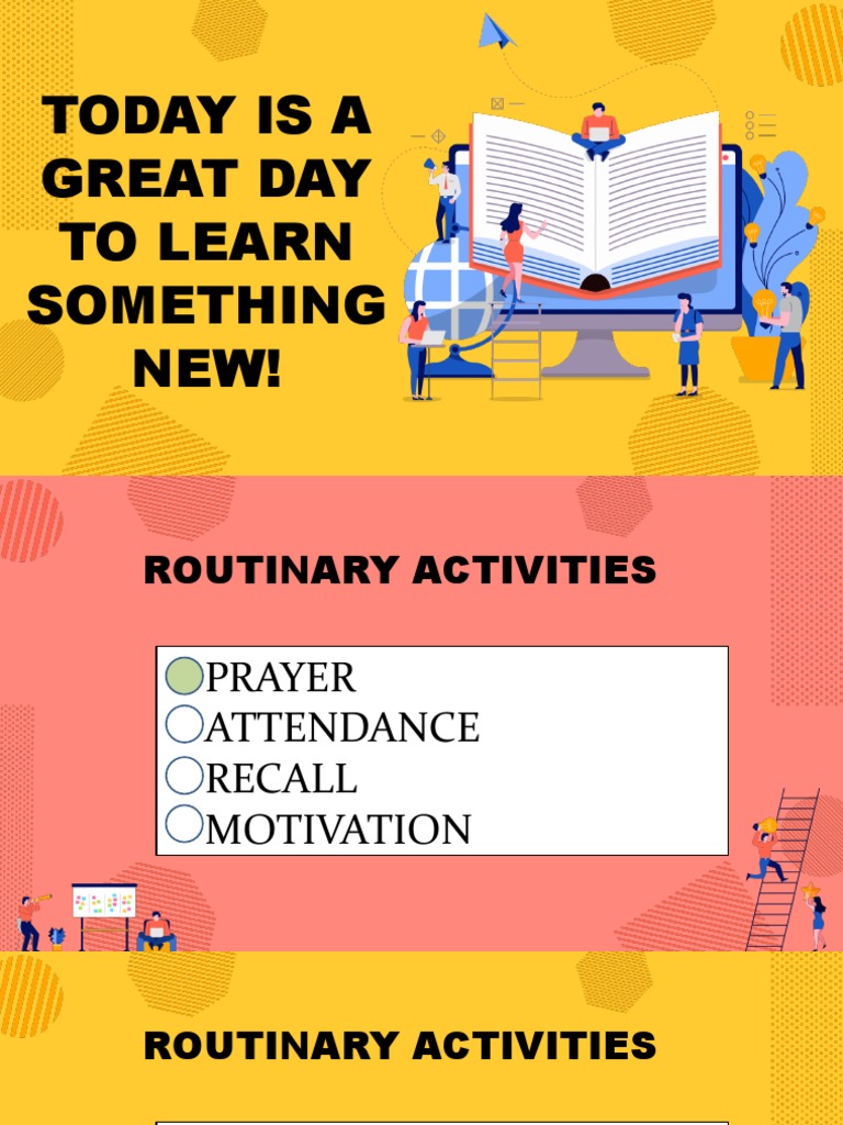 Routinary Activities Pptmon Pdf