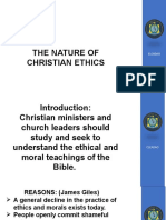 Topic 1 - Definitions of Terms Nature of Christian Ethics